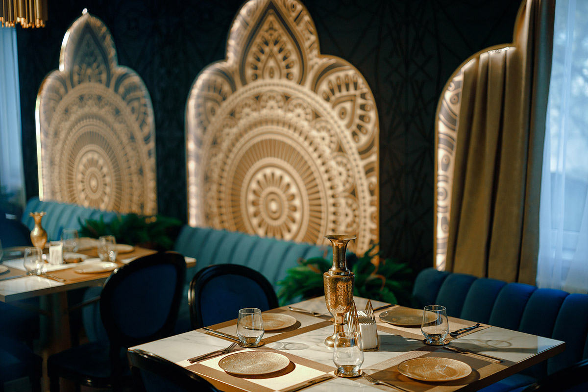 Interior design for the restaurant room