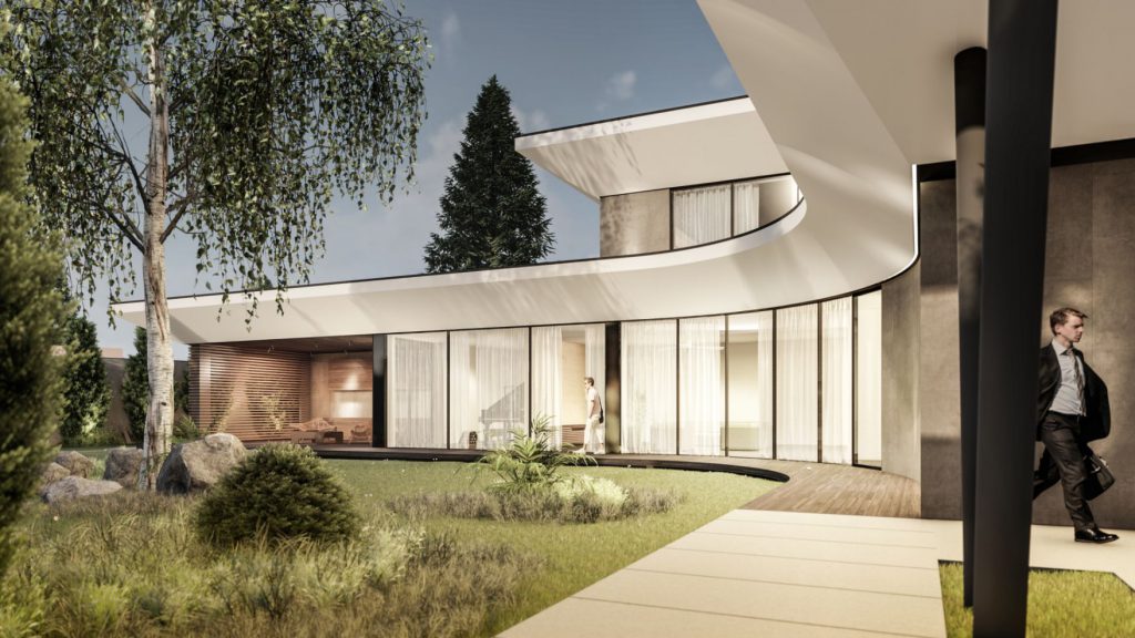 Proiect arhitectural a locuinței de casă premium cu propria gradină