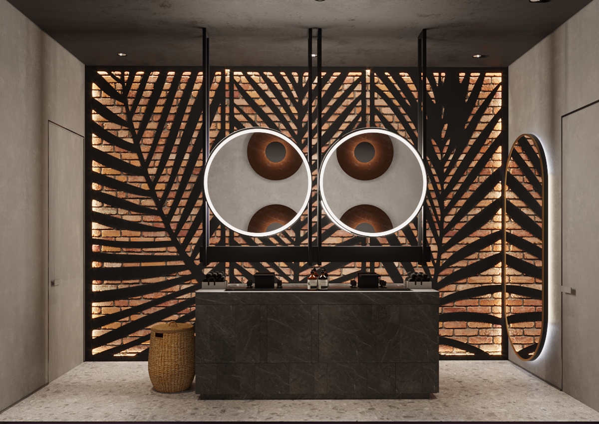 Proiect de design interior camera de baie, restaurant chisinau